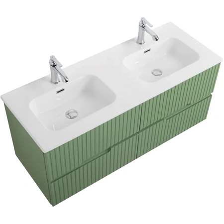 Тумба под раковину Cezares DUET-N-1200-4C-SO-2-PS-P Фисташковый софт