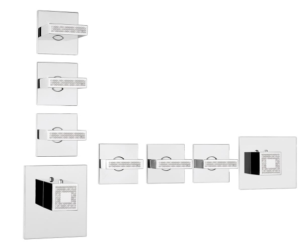 Термостат для ванны на 3-6 потребителя Bossini Outlets HighFlow Z033205.030 хром