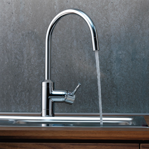 Смеситель для кухни с выдвижным изливом Kludi Bozz 428510576