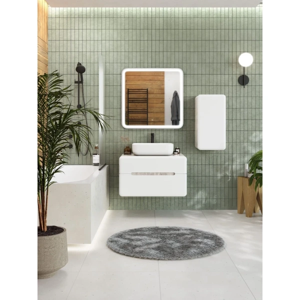 Тумба без раковины Art&Max Genova AM-Genova-800-2C-SO-CH бетон хафит