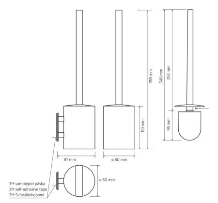 Туалетный ершик подвесной Bemeta Easy 163113065