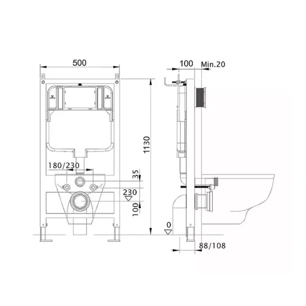 Комплект унитаза с инсталляцией  SET AQUATEK КАИР-14-017