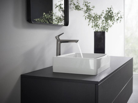 Смеситель для раковины без донного клапана Hansgrohe Talis E 71717340 шлифованный черный хром