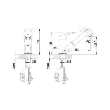 Смеситель для кухонной мойки Lemark Luna (LM4150C)