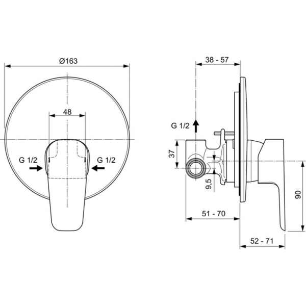 Смеситель для душа Ideal Standard CERAPLAN III A6382AA