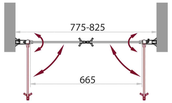 Душевая дверь (80х190) BelBagno SELA-B-2-80-Ch-Cr