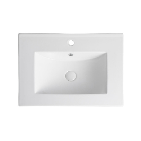 Тумба подвесная с раковиной Orange Line Li-60Tub+Ra черный матовый