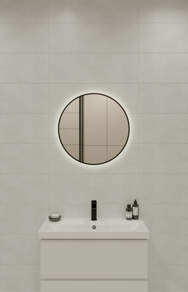 Зеркало Cersanit ECLIPSE smart 60x60 в черной рамке 64146