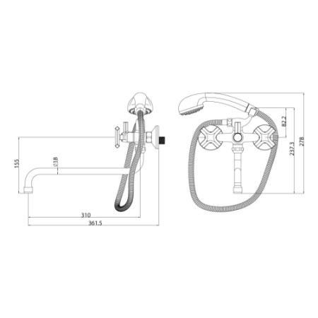 Смеситель для ванны Lemark Promotion (LM6051C)