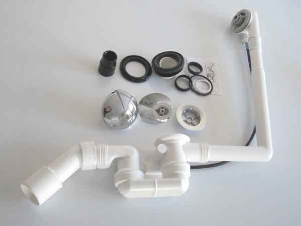 Слив-перелив для ванны удленненый Viega 138561