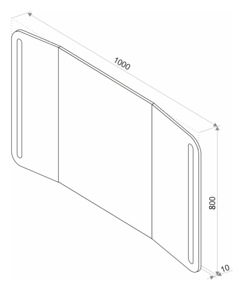 Зеркало (100х80) Misty Стайл Трюмо ЗЛП453