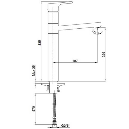 Смеситель для раковины Eca Luna 102108949EX
