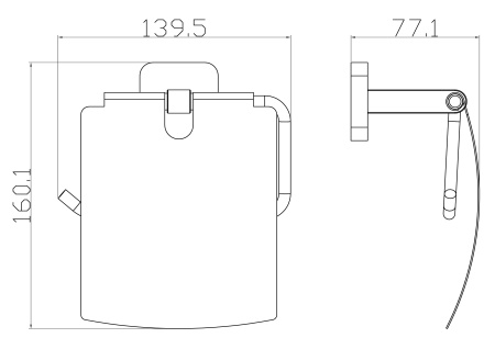 Держатель для туалетной бумаги с крышкой WONZON & WOGHAND STILL, хром WW-6626