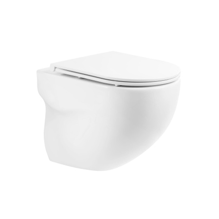 Унитаз подвесной безободковый BelBagno ONDA BB066CHR/BB870SC с сиденьем микролифт