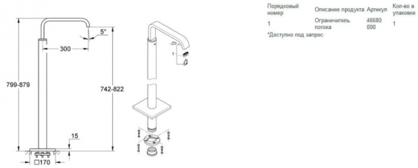 Излив для ванны Grohe Allure 13218 000 (13218000)