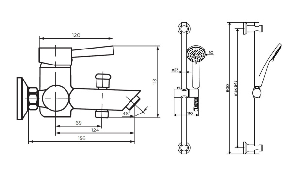 Набор смесителей 3 в 1 Dorff Logic NEW D0103030SS Набор смесителей 3 в 1 Dorff Logic NEW D0103030SS