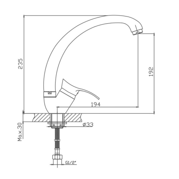 Смеситель для кухни Cron CN4114-2 Смеситель для кухни Cron CN4114-2