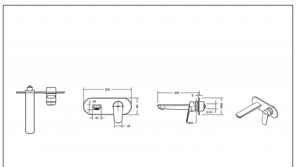 Смеситель для раковины Bravat P8429564CP-ENG