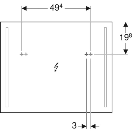 Зеркало с подсветкой GEBERIT Option Basic 500.588.00.1