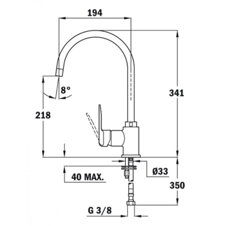 Смеситель для мойки Teka SP 995 55995020T бежевый 