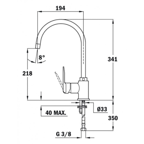 Смеситель для мойки Teka SP 995 55995020T бежевый 