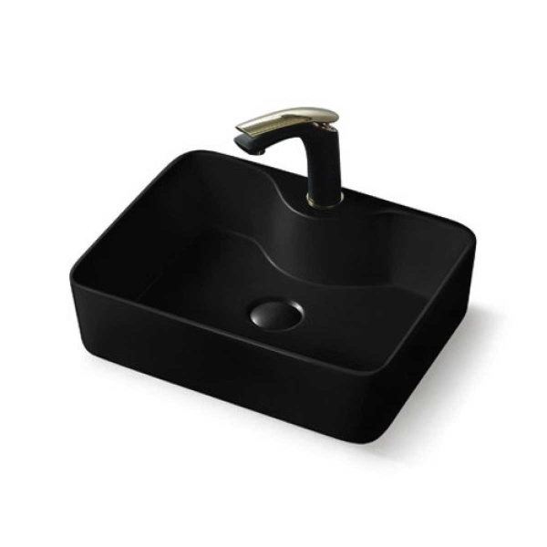 Раковина накладная (47,5х36,5) Vincea VBS-127MB матовый черный