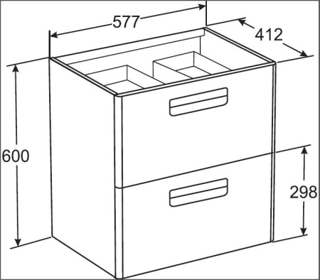 Тумба под раковину Roca The Gap 60 белый глянец ZRU9302879