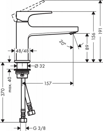 Смеситель для раковины Hansgrohe Metropol 74502000