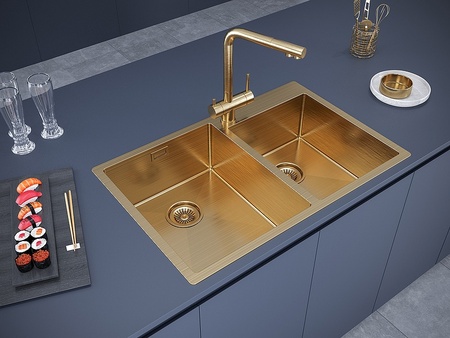 Кухонная мойка Paulmark Berman PM517851-BG брашированное золото