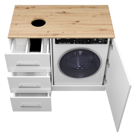 Тумба под стиральную машину Misty Респект 110  левая Э-Рес01110-13ЯЛ