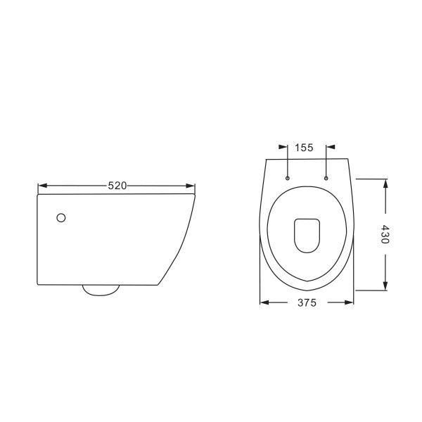 Унитаз подвесной Vincea INTERO VT1-21 безободковый