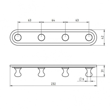 Вешалка Novaservis Metalia 6143.0