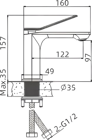 Смеситель для раковины BELZ B618 (B10618)