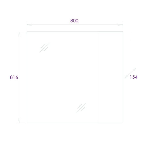 Зеркало-шкаф Onika Алеста 80 (80x81,6) 208095