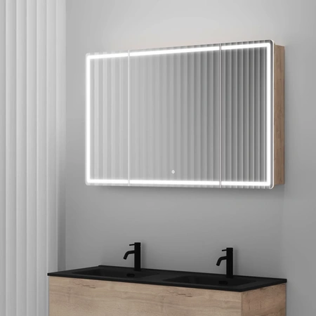 Зеркало-шкаф с подсветкой (119х74) Sancos Mirror MI120EG