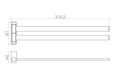 Полотенцедержатель регулируемая WONZON & WOGHAND ECLIPSE, хром WW-9131