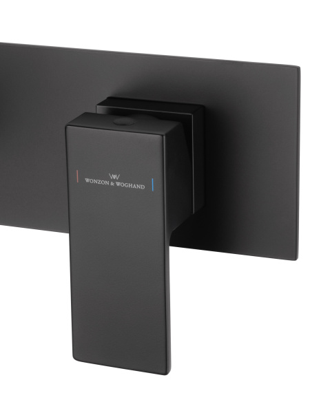 Смеситель для раковины встраиваемый WONZON & WOGHAND CUBE, черный матовый WW-88869016-MB