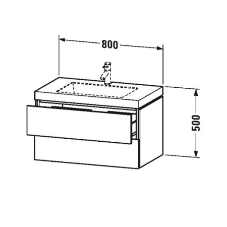Тумба под раковину Duravit L-Cube LC6927O2222