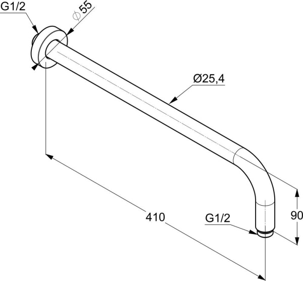 Душевой кронштейн Kludi A-QA 66514N0-00