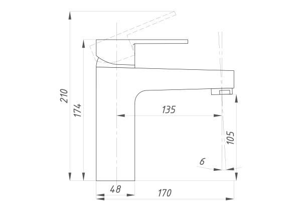 Смеситель для раковины  ПСМ-Профсан Серия-700 PSM-700-5