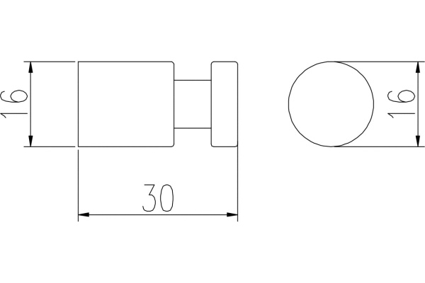 Крючок круглый 30 мм Rav Slezak Colorado COA0103/30 Крючок круглый 30 мм Rav Slezak Colorado COA0103/30