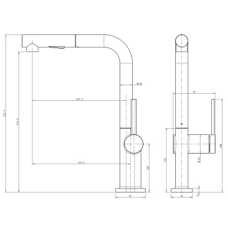 Смеситель для кухни Paulmark Neo Ne214419-CR