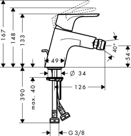 Смеситель для биде Hansgrohe Focus Care 31928000