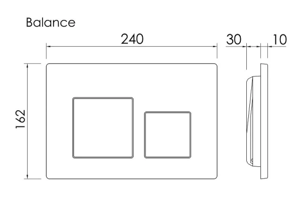 Клавиша смыва Ceramicanova Square CN12-002MB