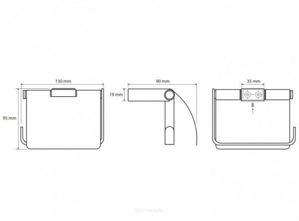 Держатель туалетной бумаги с крышкой Bemeta Via 135012012