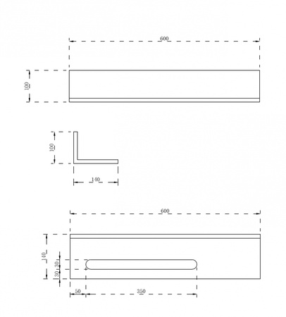 Полочка с полотенцедержателем для ванной комнаты ABBER Stein AS1655 белая матовая