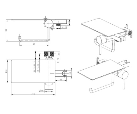 Гигиенический набор Bronze de Luxe Scandi 708B