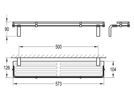 Полка стеклянная CEZARES ULTIMA CZR-F-8929