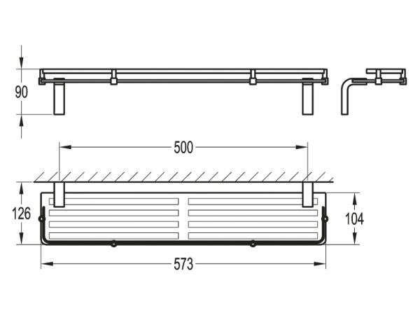 Полка стеклянная CEZARES ULTIMA CZR-F-8929