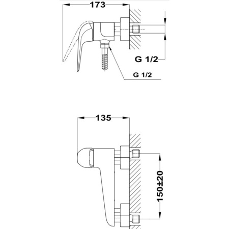 Смеситель для душа Teka Itaca 672310200